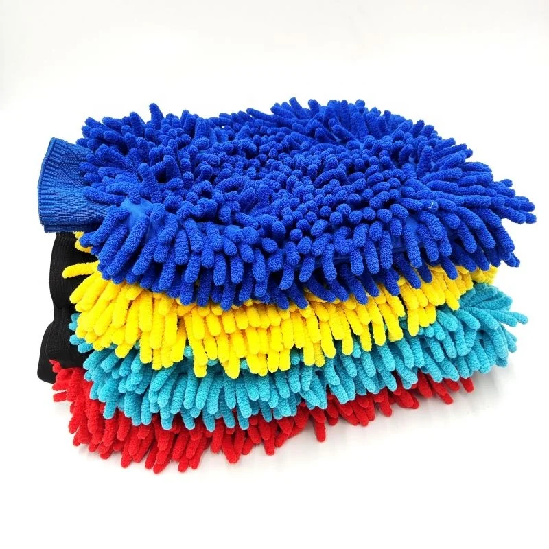 Premium super absorbent quick drying car wash gloves Microfiber Chenille gloves