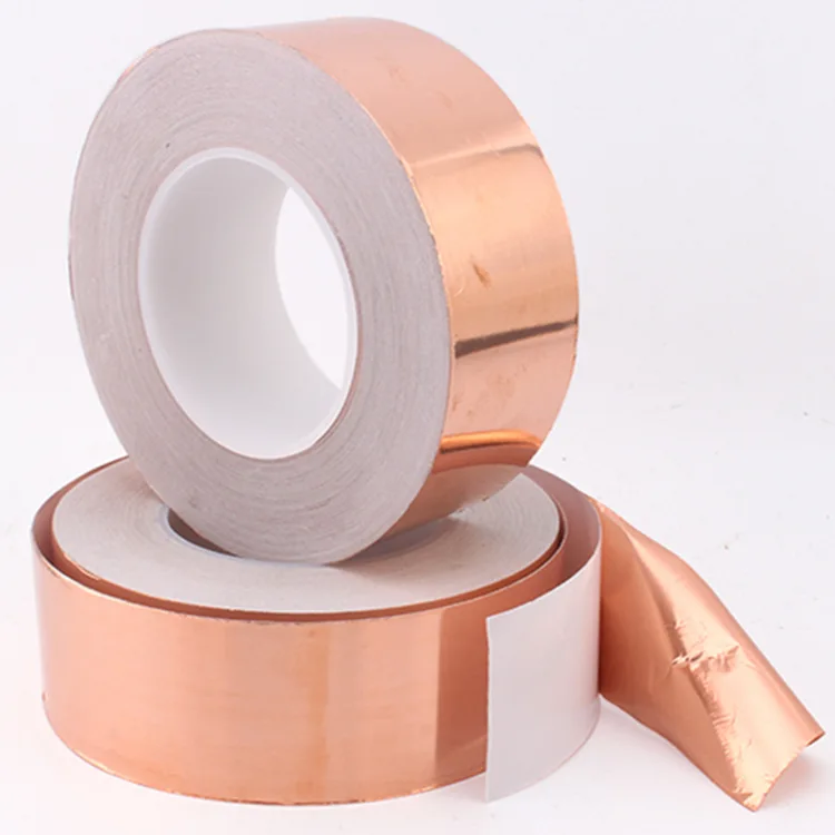 Factory Wholesale Self-Adhesive Single-Sided Conductive Copper Foil Tape High Temperature Radiation Resistant Tape