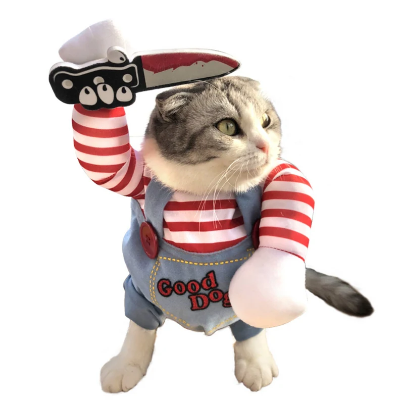 Одежда для собак на Хэллоуин, лидер продаж 2021, Одежда для кукол-убийц, костюм для домашних животных на Хэллоуин