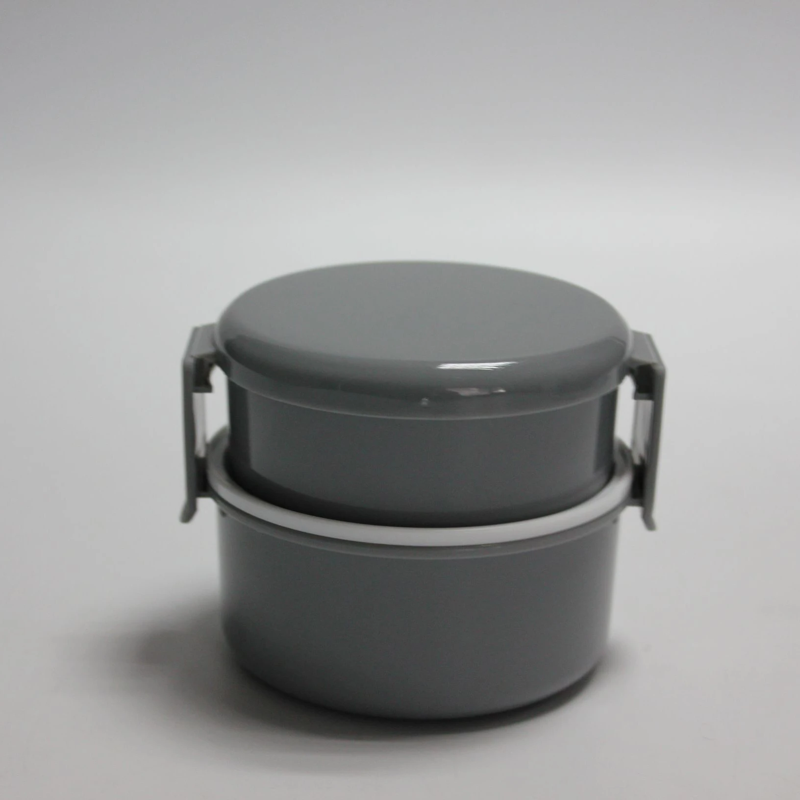 2023 New Product Factory Direct Plastic Grey Box 2pk Small Size Lunch Box with Fork Easy Carry  Fresh Box Food Container