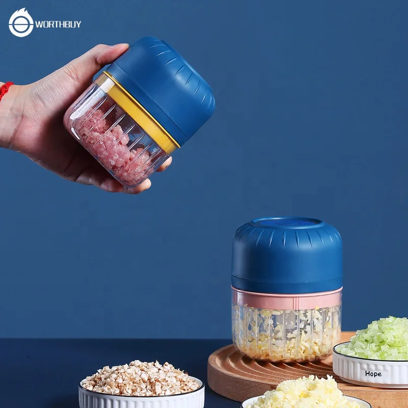 Rechargeable Baby Food Blender Handheld Portable Garlic Mincer Pepper Wireless Electric Mini Garlic Chopper With USB Cable
