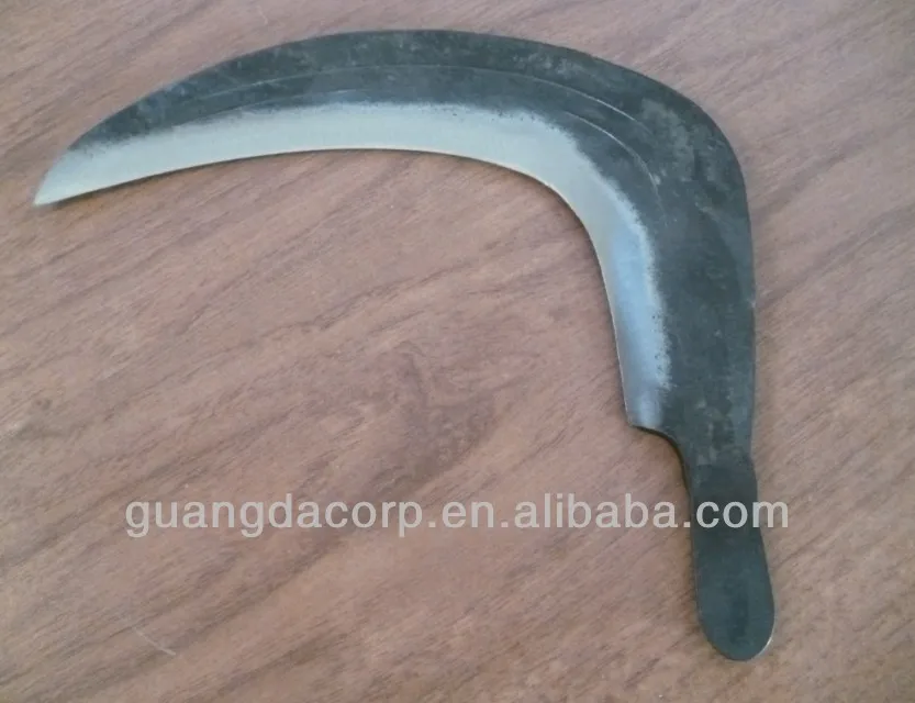 Japanese Sharp Edge  Brush Clearing Sickle with Carbon Steel Blade and wooden Handle