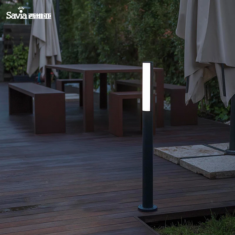 Savia LED outdoor waterproof die casting aluminium pillar modern garden lawn lamp courtyard landscape villa lamp lawn lamp