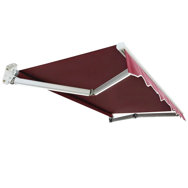 Eco Aluminum Waterproof Sunshade Pergola Canopy Restaurant Balcony Retractable Awning LED Light Customized awning