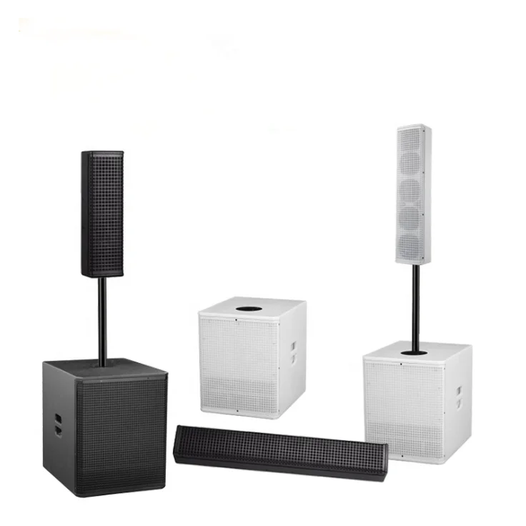 Passive array speakers  for church and mini concertcolumn speakers in meeting room with 12 inch bass speaker