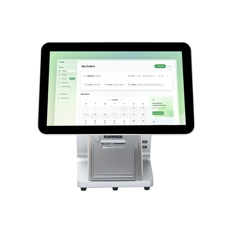 11.6 inch/15 inch/15.6 inch Dual screen with touch N2840 2.16Ghz processor Built in 58mm printer POS all in one machine