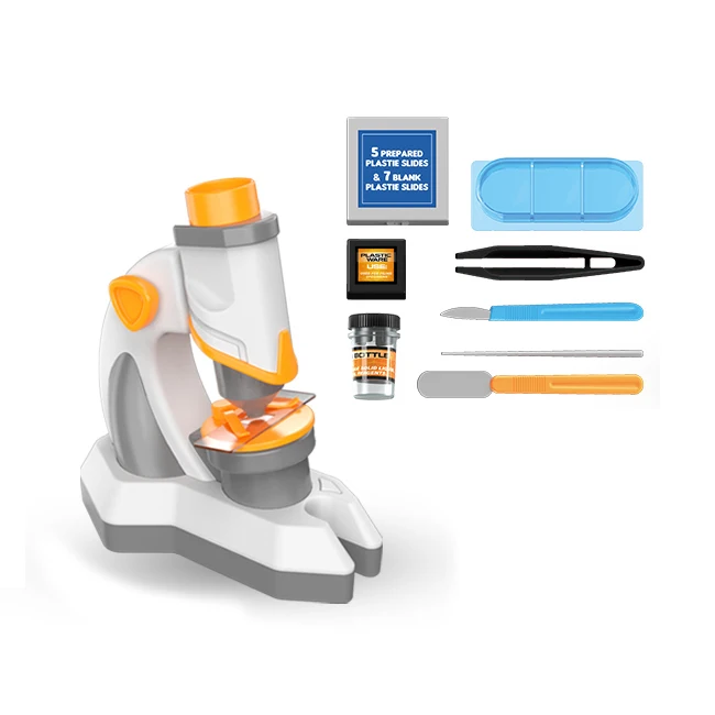 Biological microscope for children educational science magnifying glass toy 1200X kids microscope