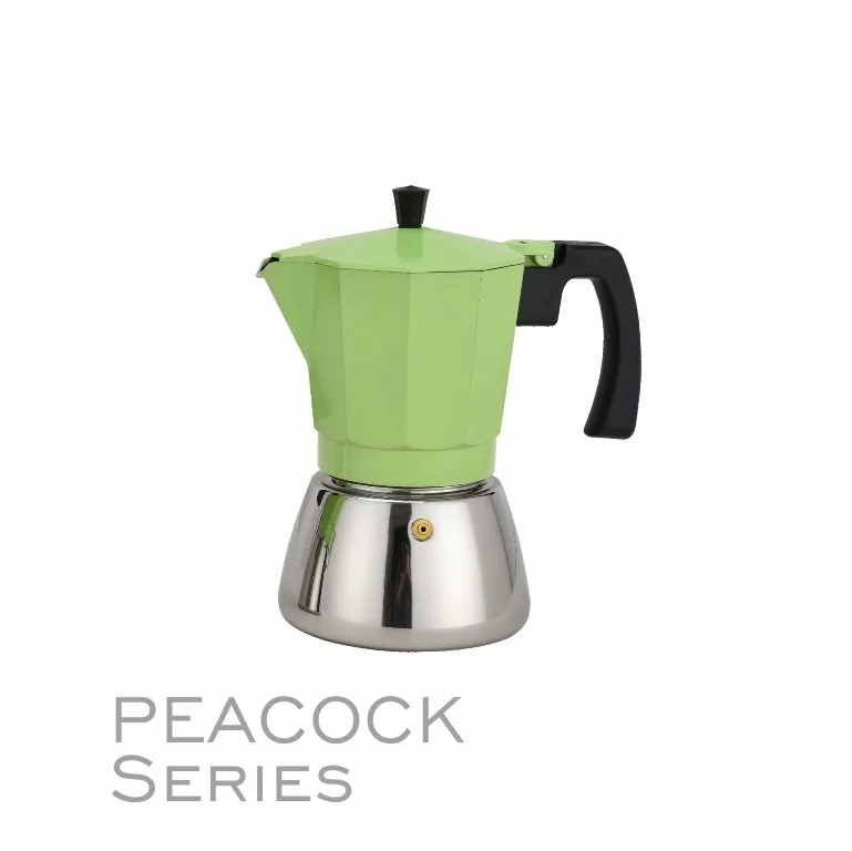 Классический итальянский 3 чашки Moka горшок 150 мл емкость новая структура газ/плита керамическая верхняя алюминиевая нержавеющая сталь Нижняя