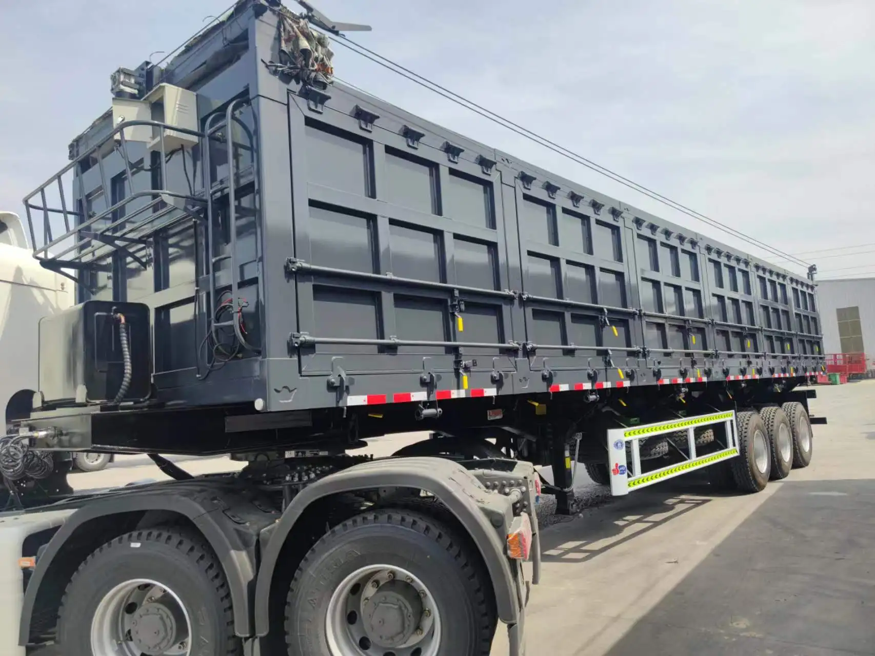 Factory customization electric hydraulic pump dump trailer semi dump trailers