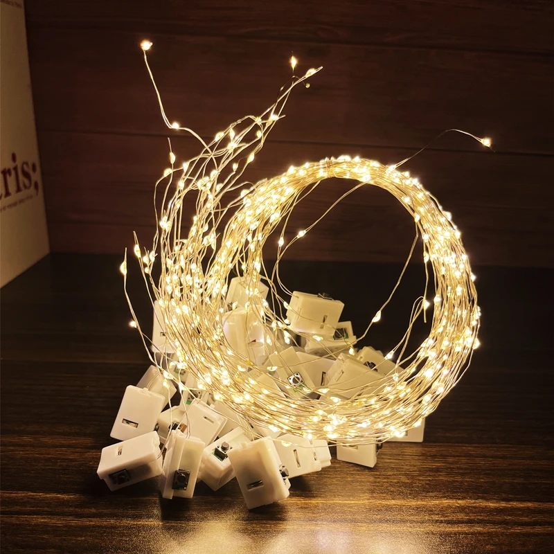 Twinkle Fairy String Lights with 3 Flashing Modes LED Mini Novelty Waterproof Copper Wire Starry Lights Battery Operated Light