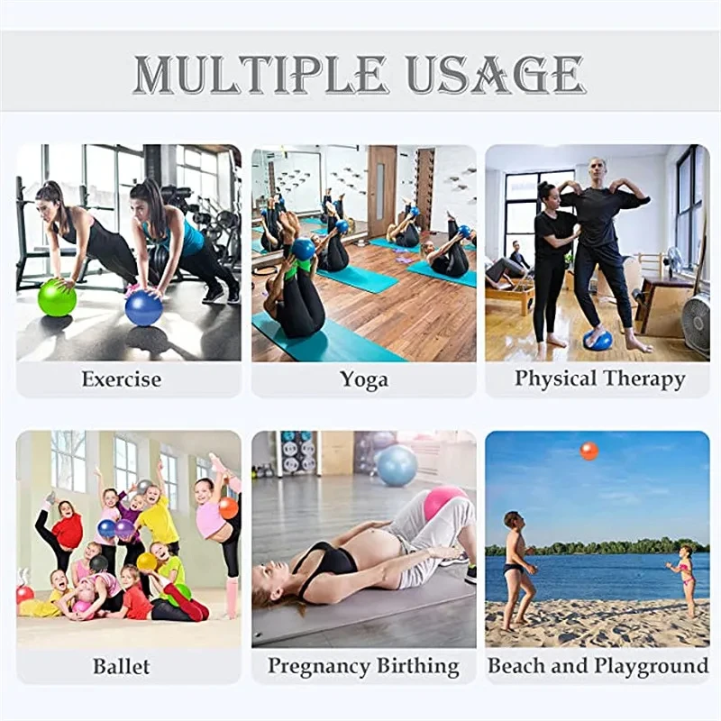 25cm Yoga Ball Exercise Gymnastic Fitness Pilates Ball Balance Exercise Gym Fitness Yoga Core Indoor Training Yoga Ball