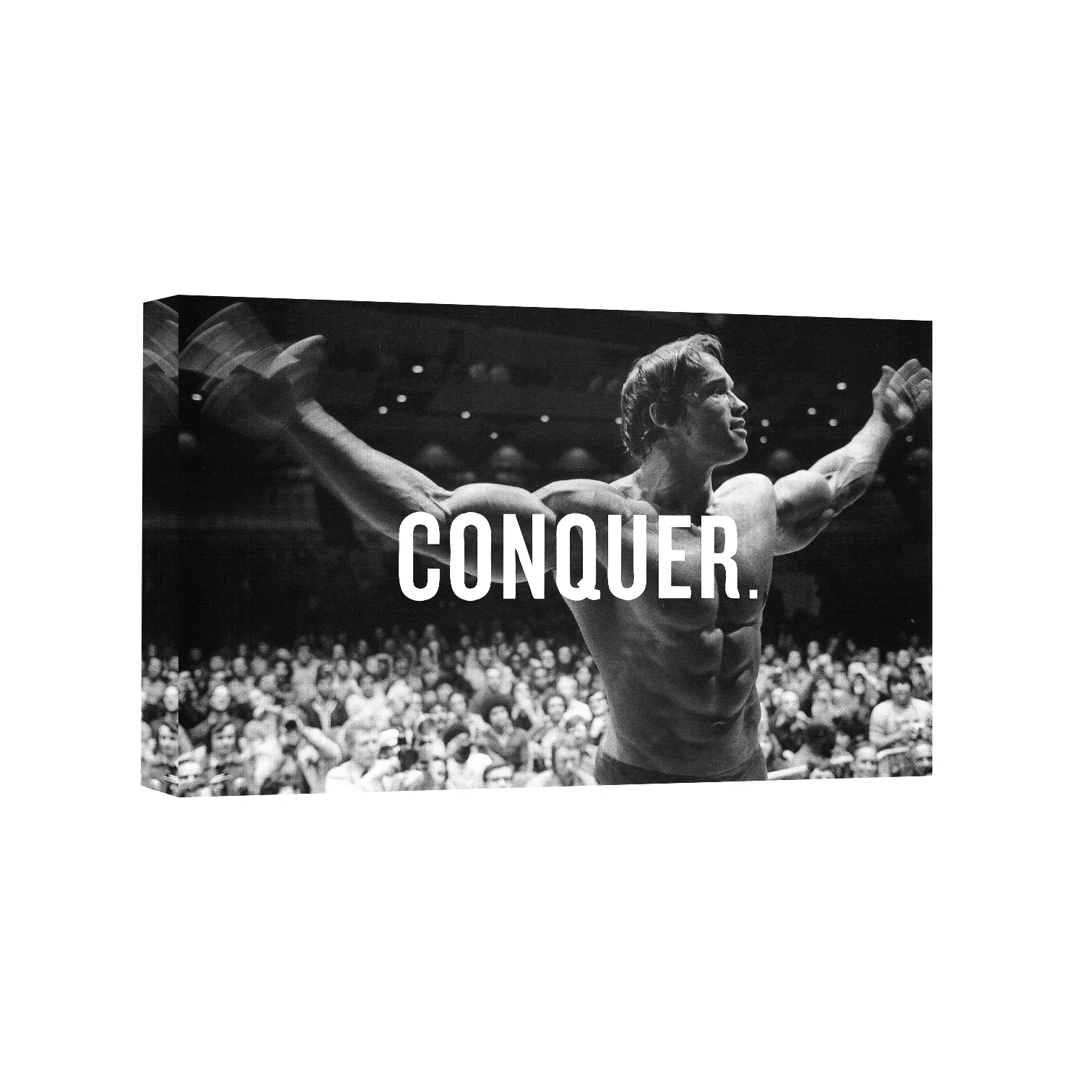 CONQUER Arnold Schwarzenegger  painting Inspirational wall art for home decor Motivational print on canvas and posters gift