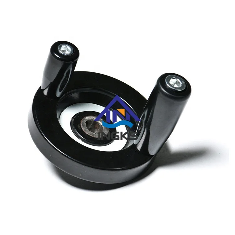 Bakelite Corrugated Back Double Handle Solid Handwheels For Woodworking Machinery