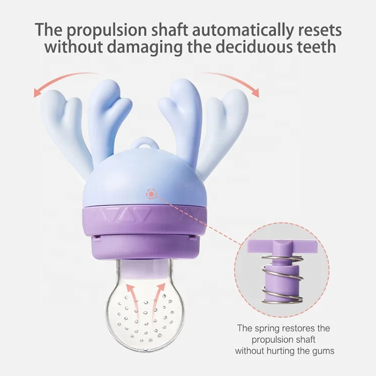 
V-coool Silicone Baby Pacifier Infant Nipple Soother Toddler Kids Pacifier Feeder For Fruits Food Nibbler Feeder 