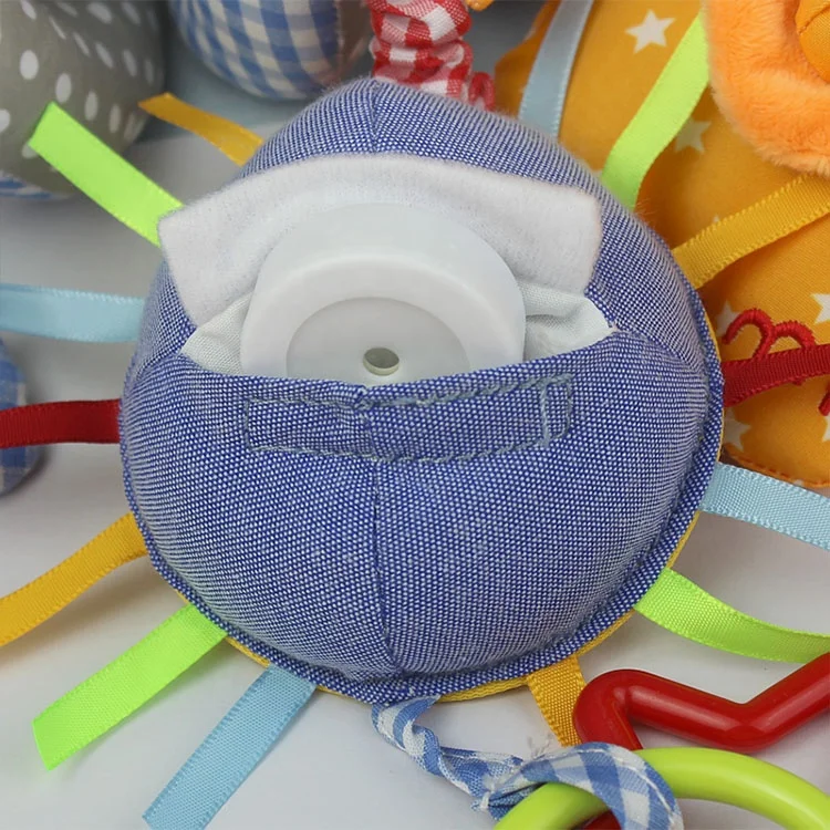 
S014B Blue lion Musical Activity Spiral Stuffed plush Animal Baby Car toy 