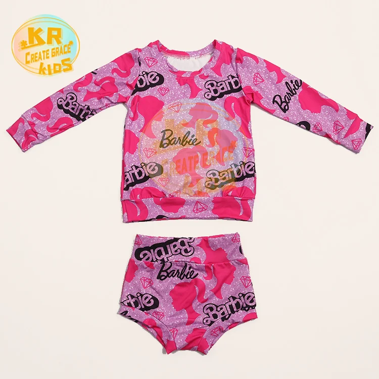 Hot Sale Girls Clothing High Quality Printing Fabric Kid Sweatsuit Baby Clothing Sets