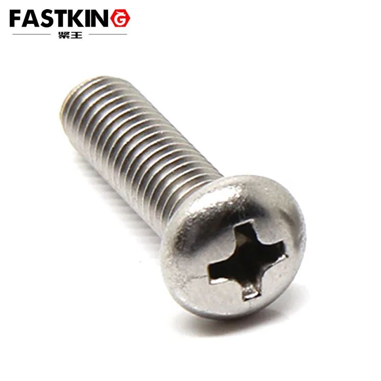 SUS304 ANSI Fine thread cross recessed pan head 1/4-28*1 machine screw