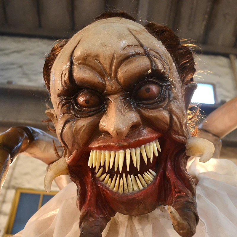 High-Quality Mutant Clown Air-powered Skeleton Model Flexible Joints Built-in Speaker for Haunted House DINOSKY