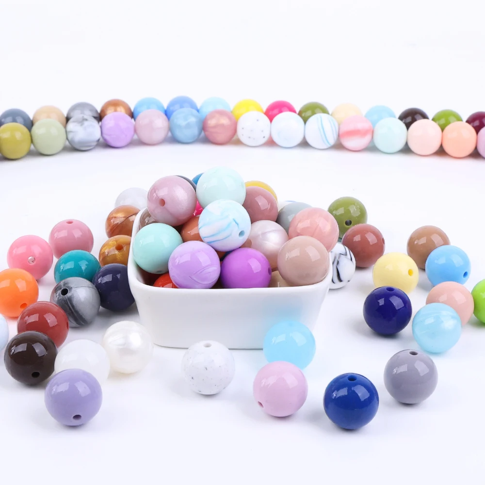 Manufacturer Bpa Free Food Grade Multicolor Soft Baby Teether Chain Beads Oem Liquid Silicone Bead For Bracelet Keychain Making