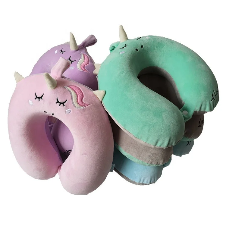 
Unicorn Baby Memory Foam Travel Neck Soft U-Shaped Head Support Pillow for Kids Traveling 