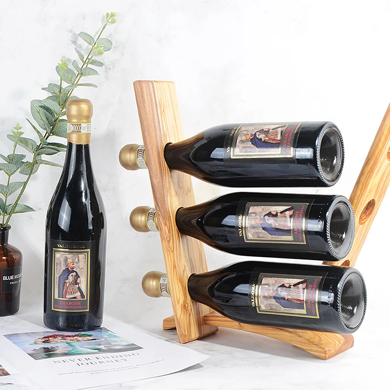 
Olive Wood Made Red Wine Racks Holder Table 