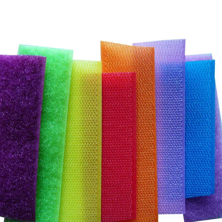 Custom Size Print logo Nylon Sustainable Self Adhesive Wraps Tape Adjustable Hook and Loop Fasteners Cable Tie Strap With Buckle