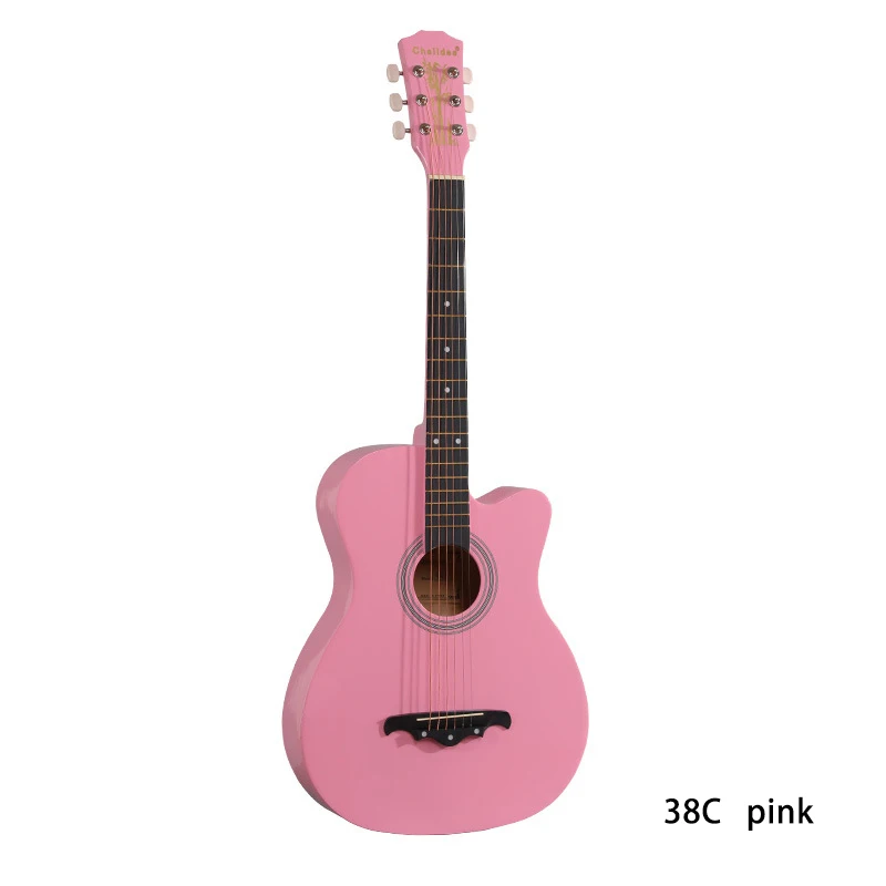 Wholesale Cheap Musical Instruments Basswood High Quality Kids 38 Inch Beginner Acoustic Guitar