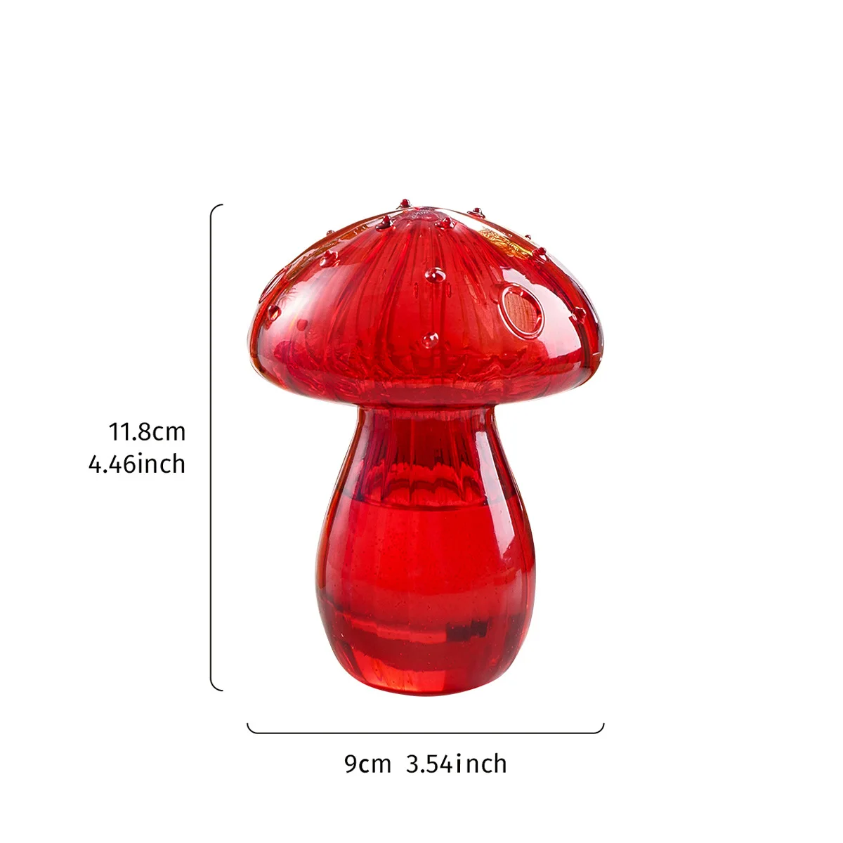 decorated glass vase handicrafts suitable for flowers plants homes restaurants Cute  colorful mushroom