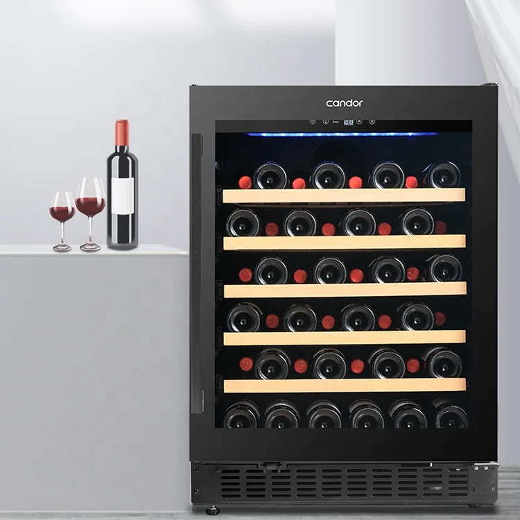 Candor 46 Bottle Glass Door Single Zone Built In Compressor Wine Cooler/ Wine Fridge/Wine Cellar