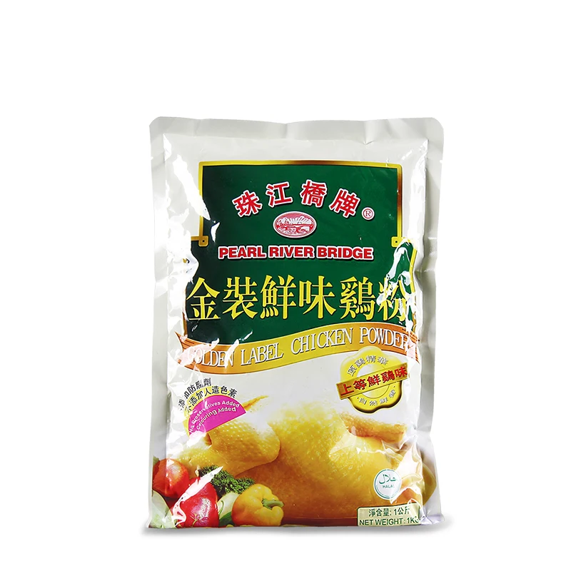 Label Chicken Powder Bags Gold in Plastic 1KG Seasonings PRB from CN;GUA 1 Kg