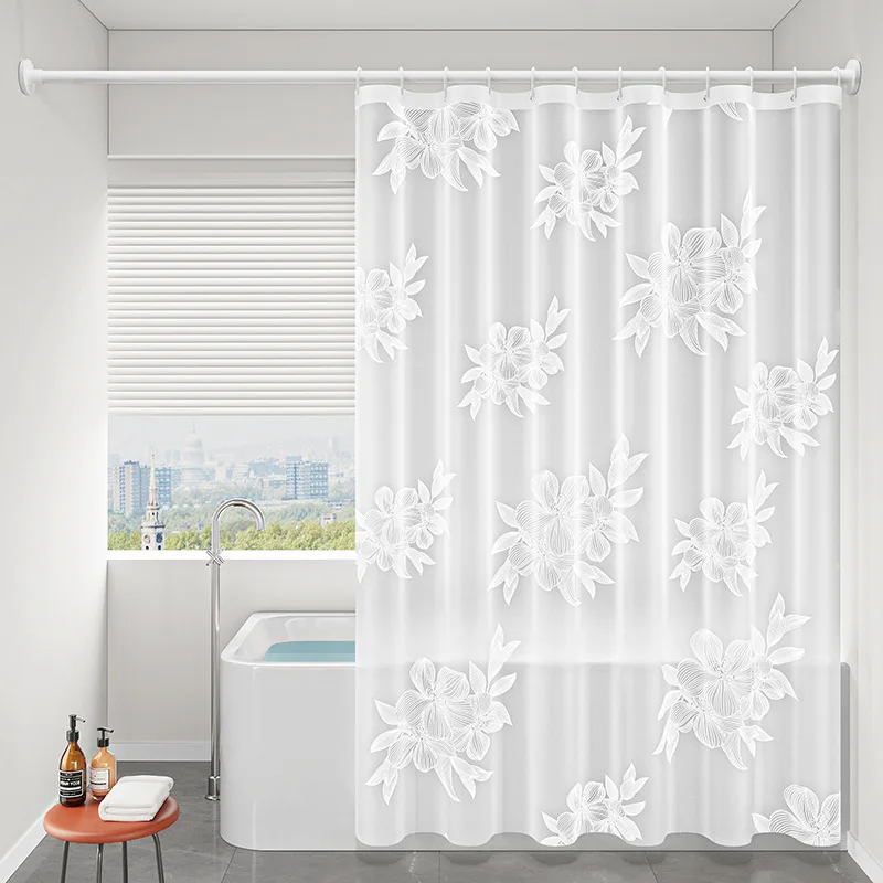 Hot Sale Heavy Duty Waterproof Bath Curtains PEVA Translucent Bathroom Shower Curtain