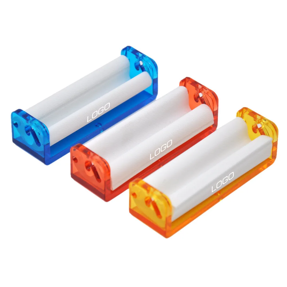 NEW Plastic Rolling Machine Transparent Tobacco Roller Maker for 78MM Rolling Papers custom logo smoking accessories