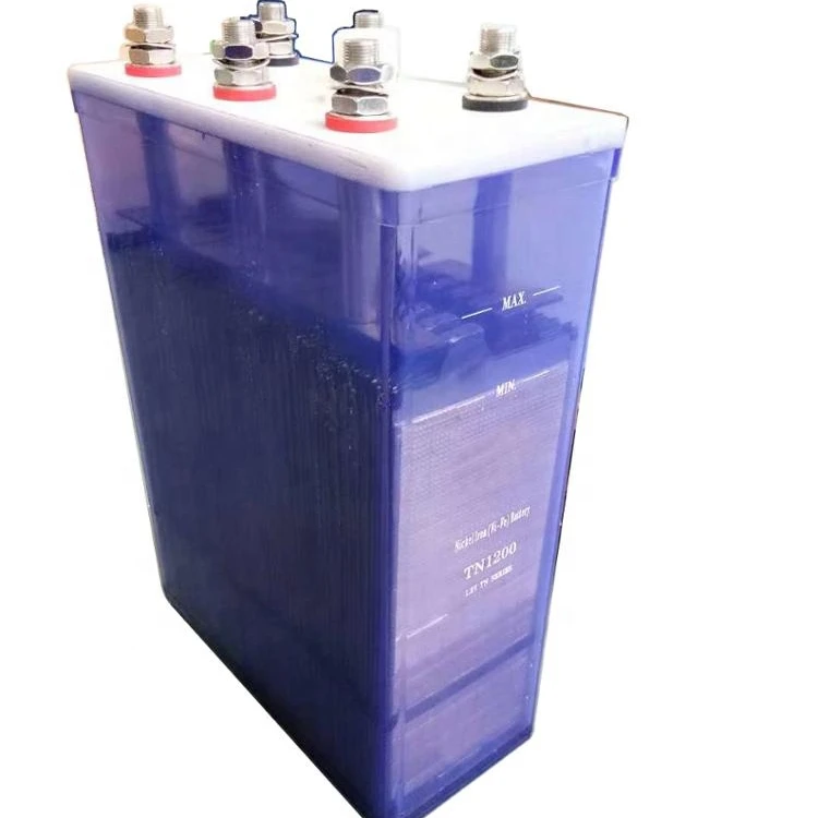 Solar Battery Nickel Iron/ni-fe Battery 12V 24V 48V TN 1200ah Ce 20 Blue Transparent Case Sealed Rechargeable Battery Low Rate