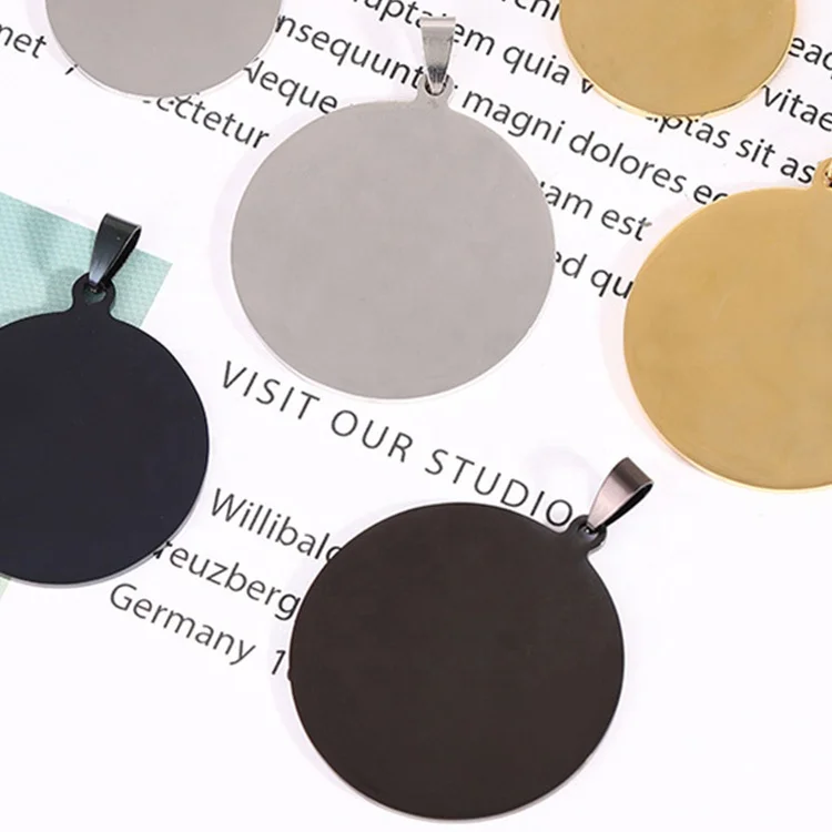 Sohpety Metal Sublimation Necklaces Collar Name Id Pet Military Custom Logo Stainless Steel Blank Dog Tags