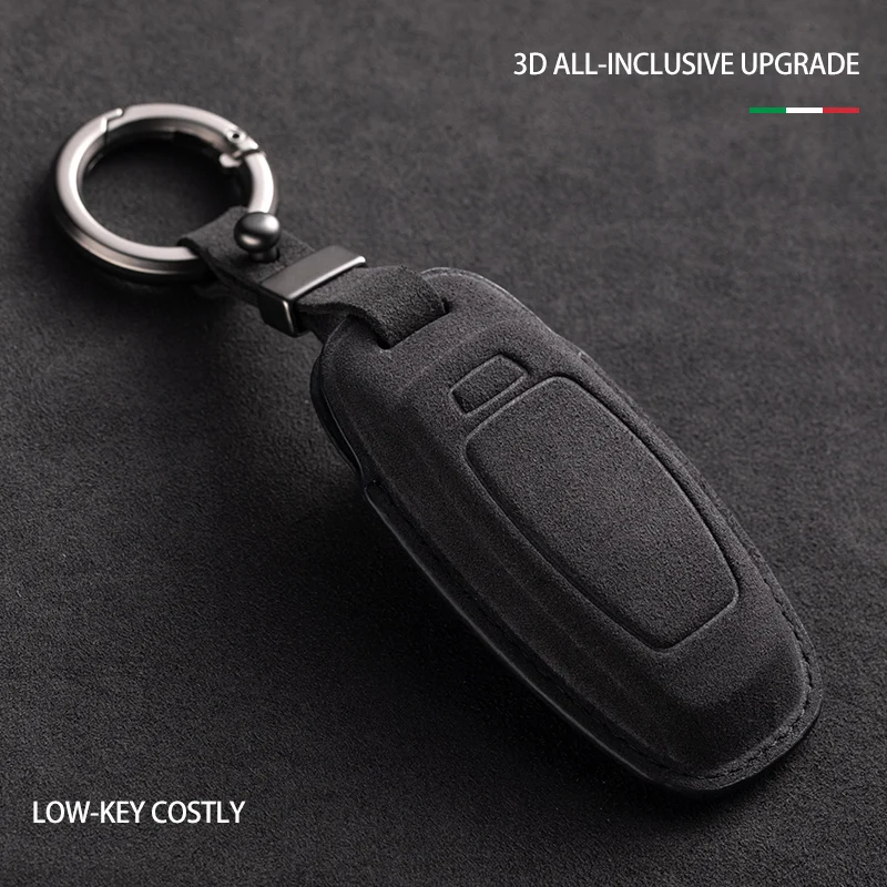 Auto Accessories Leather Car Key Bag Remote Auto Key Holder Organizer Smart Car Key Case Cover For Audi Car