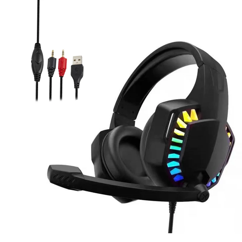 Professional Stereo Noise Canceling Microfone LED Fone de Ouvido Headset Gamer for PS4, PC