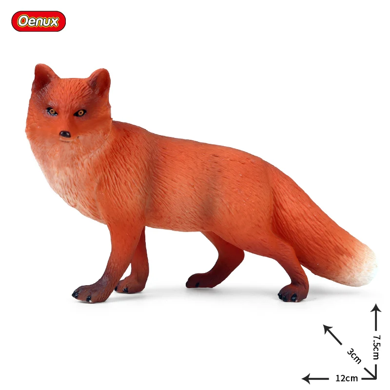  Oenux оптовая продажа ПВХ игрушечные животные имитация диких фигурок Арктическая аурикулярная Красная белая лиса модель украшение для