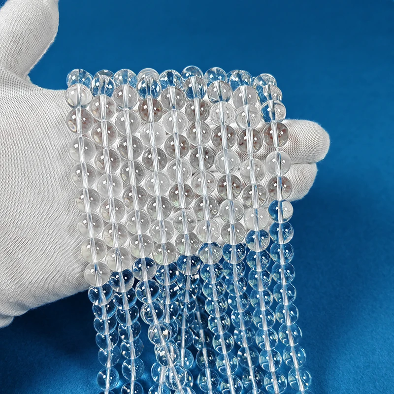 AAA natural white crystal beads 4/6/8/10mm high-quality rounded crystal beads for jewelry or clothing
