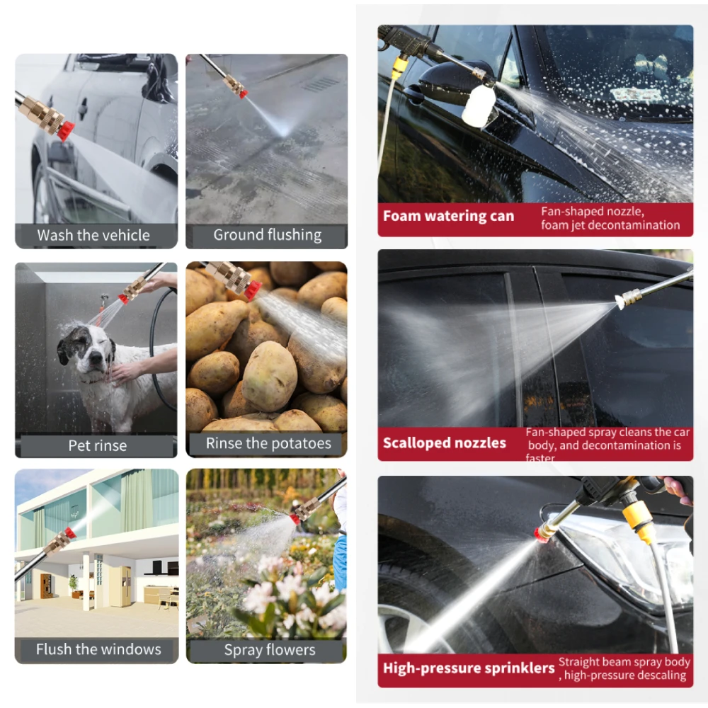 Touch Free Electric cleaner Car Wash Foam Gun Cordless Portable Wash High pressure pump mini car washer With Lithium Battery