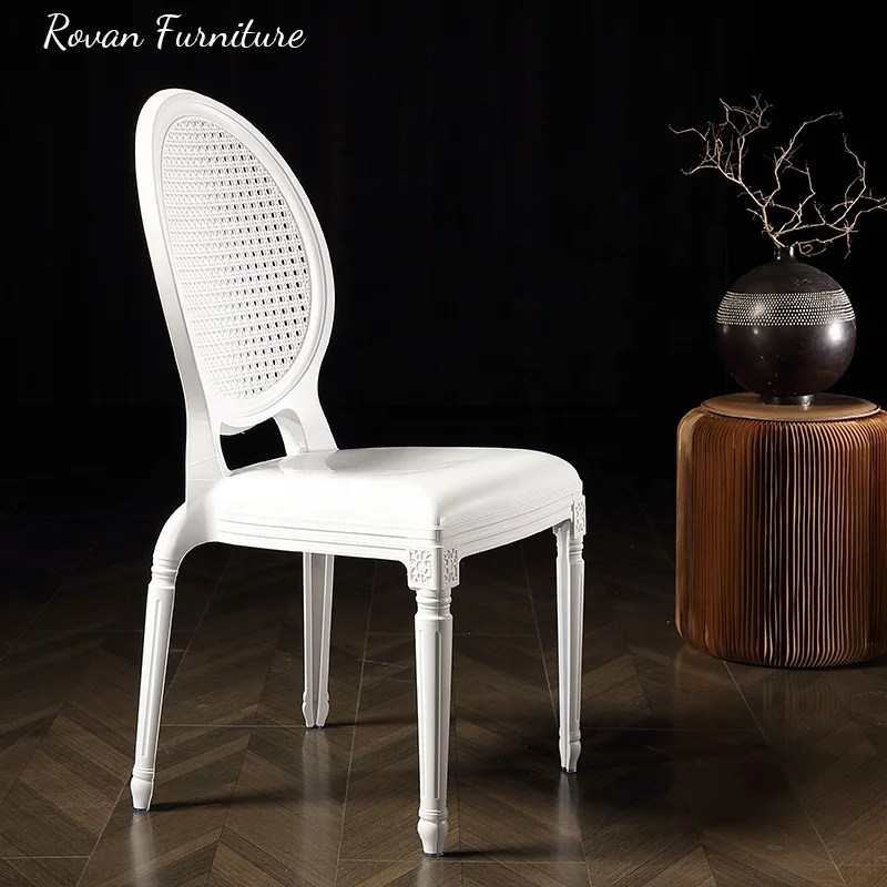 Round back resin hollow design pp  wedding plastic chair outdoor louis mesh white used princess bella chair