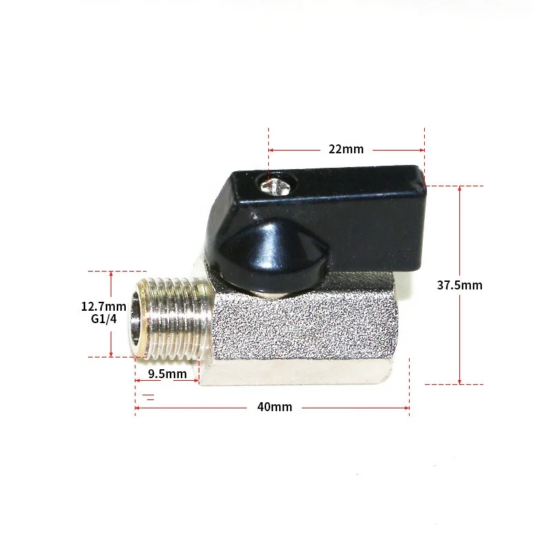 Polished copper brass internal external M F mini ball valves,BSPT Thread valogin chrome plated forging manual ball valve