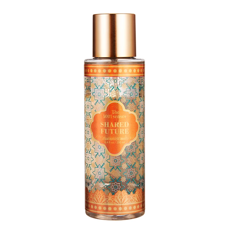 Customized Perfume spray 250ml flower fragrance natural body mist long lasting body spray parfum for men and women
