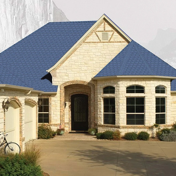High quality synthetic ocean blue asphalt roof shingles architectural canada teja tiles single layer bitumen sheet turkey