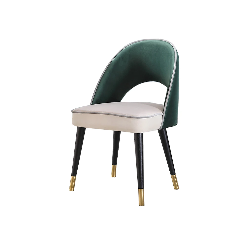 Living Room Furniture Chairs Fabric Seat Powder Coated Legs Gold Mat Socks Chair