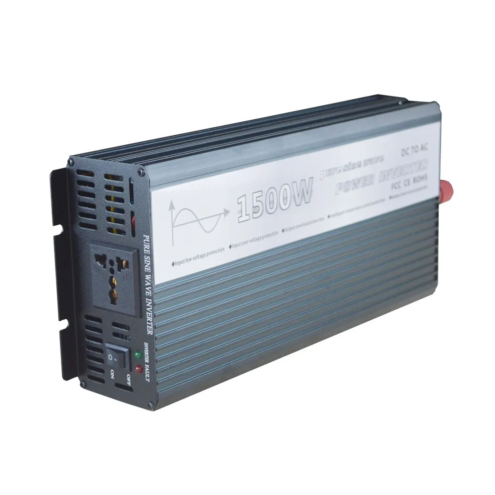 500W 1000W 2000W 2500W 3000W dc 12V 24V to ac 110v 120v 220v 230 Volt pure sine wave power inverter with solar controller