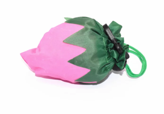 Vietnam Factory Wholesale Custom Logo RPET Printed Strawberry Foldable Polyester Shopping Bag Reusable Grocery Bags