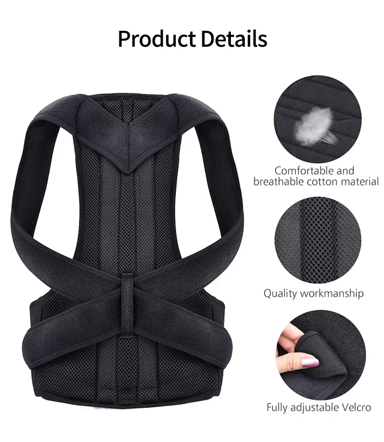Comfortable Scoliosis Body Neck Back Straightener For Men Device Shoulder Posture Corrector