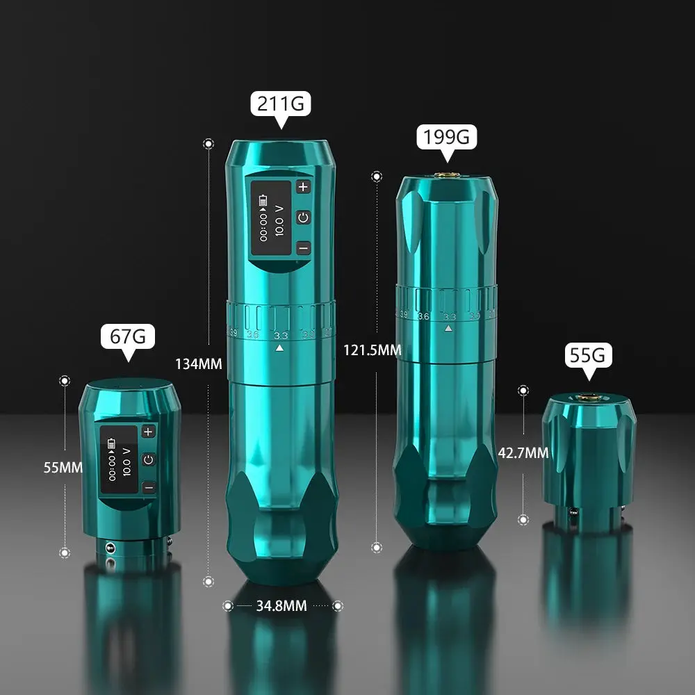 Manufacturer Professional Powerful Coreless Motor Wireless Tattoo Machine With 1800mAh Battery for Body Art