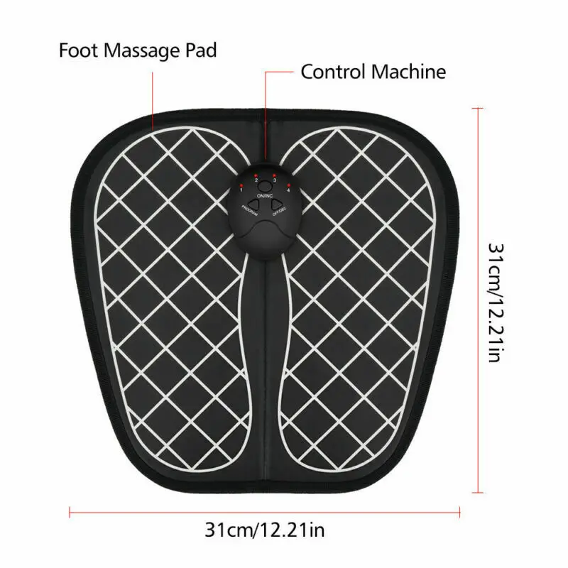 
EMS Foot Massager Portable Electric Foot Massage Mat Adjustable 6 Vibration Modes 10 Frequency Feet Muscle Massage Machine 