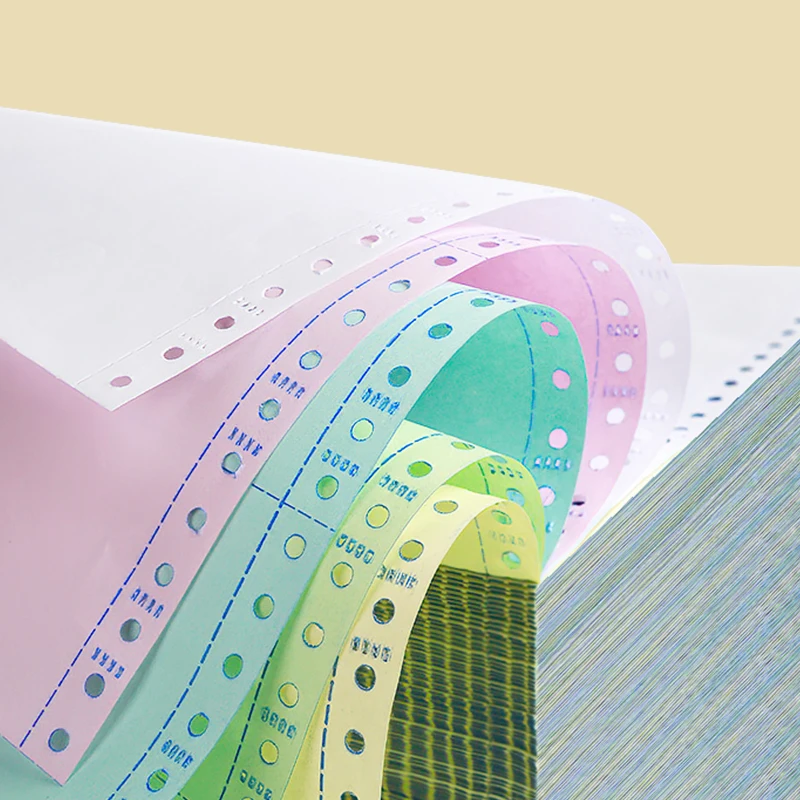 factory direct sale  4plys Computer NCR paper invoice paper 9.5*11 all white a grade carbonless paper